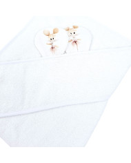 Serviette de bain en bambou BALLERINA MOUSE/WHITE