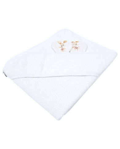 Serviette de bain en bambou BALLERINA MOUSE/WHITE Serviette de bain en bambou BALLERINA MOUSE/WHITE