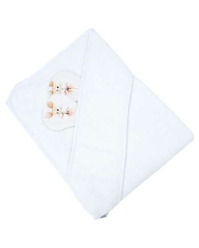 Бамбуковое банное полотенце BALLERINA MOUSE/WHITE Бамбуковое банное полотенце BALLERINA MOUSE/WHITE