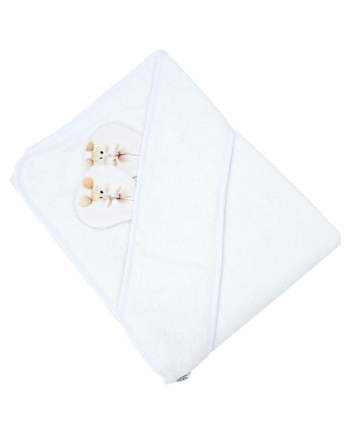 Badetuch aus Bambus BALLERINA MOUSE/WHITE Badetuch aus Bambus BALLERINA MOUSE/WHITE