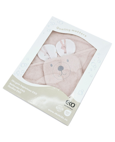 Couverture de bain et gant de toilette en bambou EKO BUNNY Couverture de bain et gant de toilette en bambou EKO BUNNY