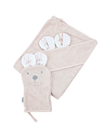 Couverture de bain et gant de toilette en bambou EKO BUNNY Couverture de bain et gant de toilette en bambou EKO BUNNY