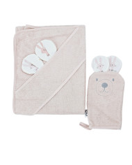 Couverture de bain et gant de toilette en bambou EKO BUNNY Couverture de bain et gant de toilette en bambou EKO BUNNY