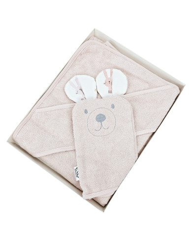 Couverture de bain et gant de toilette en bambou EKO BUNNY Couverture de bain et gant de toilette en bambou EKO BUNNY
