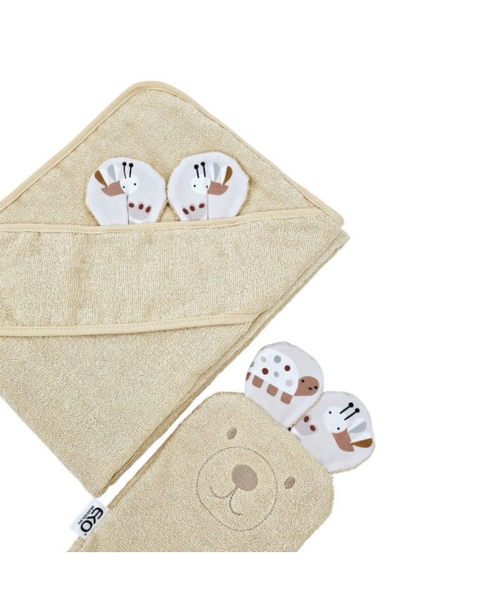 Couverture de bain et gant de toilette en bambou EKO BEES