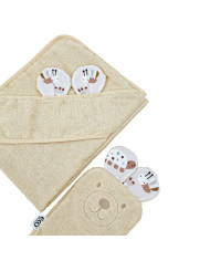 Couverture de bain et gant de toilette en bambou EKO BEES