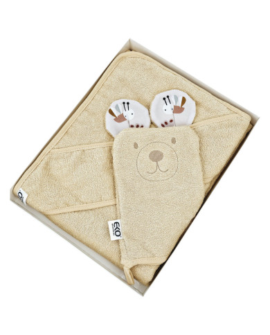 Couverture de bain et gant de toilette en bambou EKO BEES Couverture de bain et gant de toilette en bambou EKO BEES