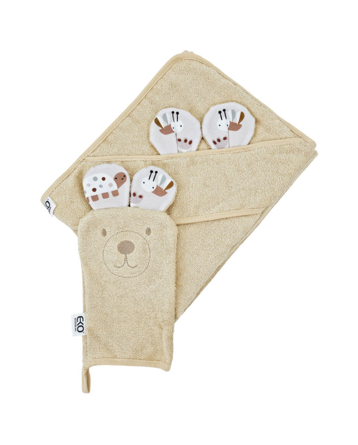 Bamboo Bathrobe plus washcloth EKO  BEES