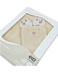 Couverture de bain et gant de toilette en bambou EKO BEES