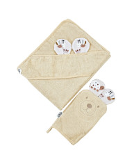 Bamboo Bathrobe plus washcloth EKO  BEES