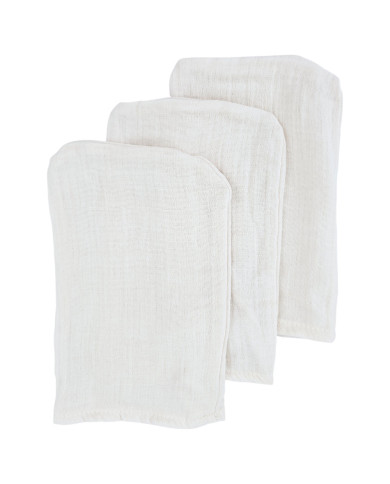 Muslin fürdőmosó MIX 3 db BEIGE Muslin fürdőmosó MIX 3 db BEIGE