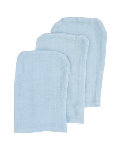 La toilette en mousseline de bain MIX 3 pcs BLUE La toilette en mousseline de bain MIX 3 pcs BLUE