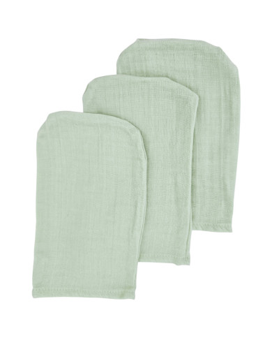 La toilette en mousseline de bain MIX 3 pcs MINT La toilette en mousseline de bain MIX 3 pcs MINT