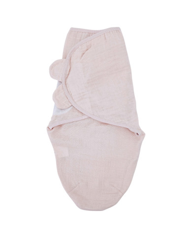 Muślinowy Otulacz dla Niemowląt 3–6 kg PUDROWY RÓŻ Muślinowy Otulacz dla Niemowląt 3–6 kg PUDROWY RÓŻ