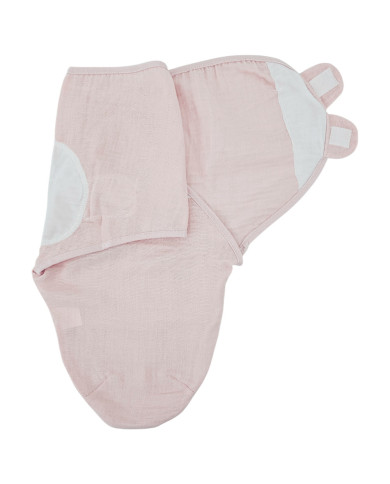 Muślinowy Otulacz dla Niemowląt 3–6 kg PUDROWY RÓŻ Muślinowy Otulacz dla Niemowląt 3–6 kg PUDROWY RÓŻ