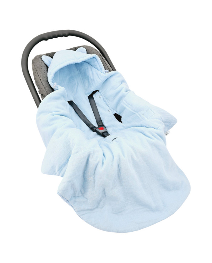 Schlafsack für Autositz 3-Punkt- und 5-Punkt-Gurte BLUE