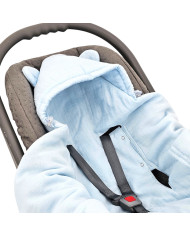 Schlafsack für Autositz 3-Punkt- und 5-Punkt-Gurte BLUE