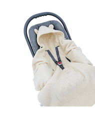 Sac de couchage pour siège auto avec ceintures 3 et 5 points LATTE