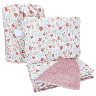 Preschool bedding set 100 x 135 cm with bag BEIGE FLOWERS Preschool bedding set 100 x 135 cm with bag BEIGE FLOWERS