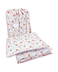 Preschool bedding set 100 x 135 cm with bag BEIGE FLOWERS Preschool bedding set 100 x 135 cm with bag BEIGE FLOWERS