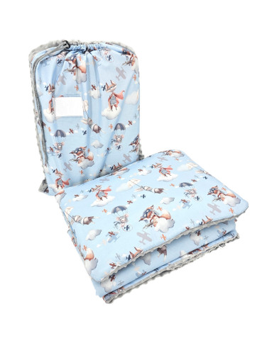 Ensemble de literie pour enfants d'âge préscolaire 100 x 135 cm avec sac AVIATOR Ensemble de literie pour enfants d'âge préscolaire 100 x 135 cm avec sac AVIATOR