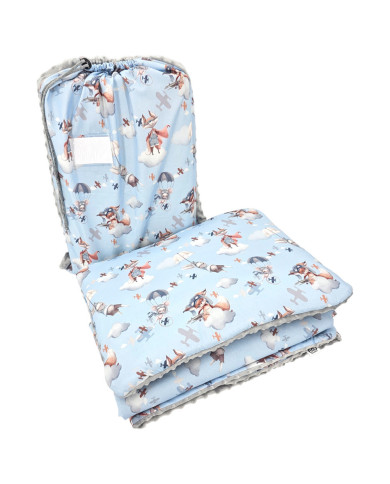 Ensemble de literie pour enfants d'âge préscolaire 100 x 135 cm avec sac AVIATOR Ensemble de literie pour enfants d'âge préscolaire 100 x 135 cm avec sac AVIATOR