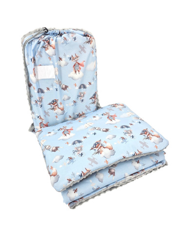Ensemble de literie pour enfants d'âge préscolaire 100 x 135 cm avec sac AVIATOR Ensemble de literie pour enfants d'âge préscolaire 100 x 135 cm avec sac AVIATOR