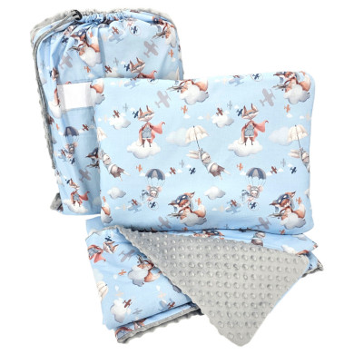 Preschool bedding set 100 x 135 cm with bag AVIATOR Preschool bedding set 100 x 135 cm with bag AVIATOR