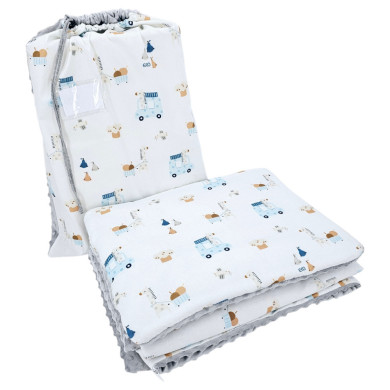 Posteljina za predškolce s bež cvijećem 100 x 135 cm s vrećicom za posteljinu GIRAFFE Posteljina za predškolce s bež cvijećem 100 x 135 cm s vrećicom za posteljinu GIRAFFE
