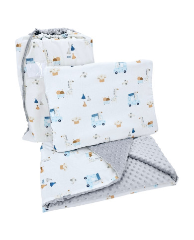 Ensemble de literie pour enfants d'âge préscolaire 100 x 135 cm avec sac GIRAFFE Ensemble de literie pour enfants d'âge préscolaire 100 x 135 cm avec sac GIRAFFE