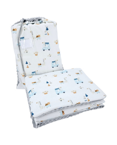 Ensemble de literie pour enfants d'âge préscolaire 100 x 135 cm avec sac GIRAFFE Ensemble de literie pour enfants d'âge préscolaire 100 x 135 cm avec sac GIRAFFE