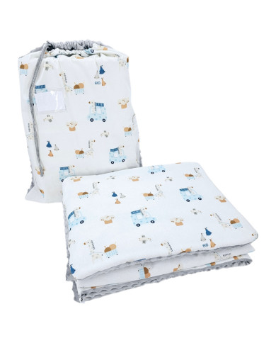 Ensemble de literie pour enfants d'âge préscolaire 100 x 135 cm avec sac GIRAFFE Ensemble de literie pour enfants d'âge préscolaire 100 x 135 cm avec sac GIRAFFE