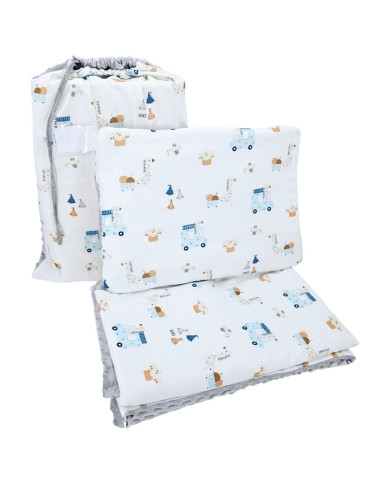 Pirmsskolas gultasveļas komplekts 100 x 135 cm ar maisiņu GIRAFFE Pirmsskolas gultasveļas komplekts 100 x 135 cm ar maisiņu GIRAFFE