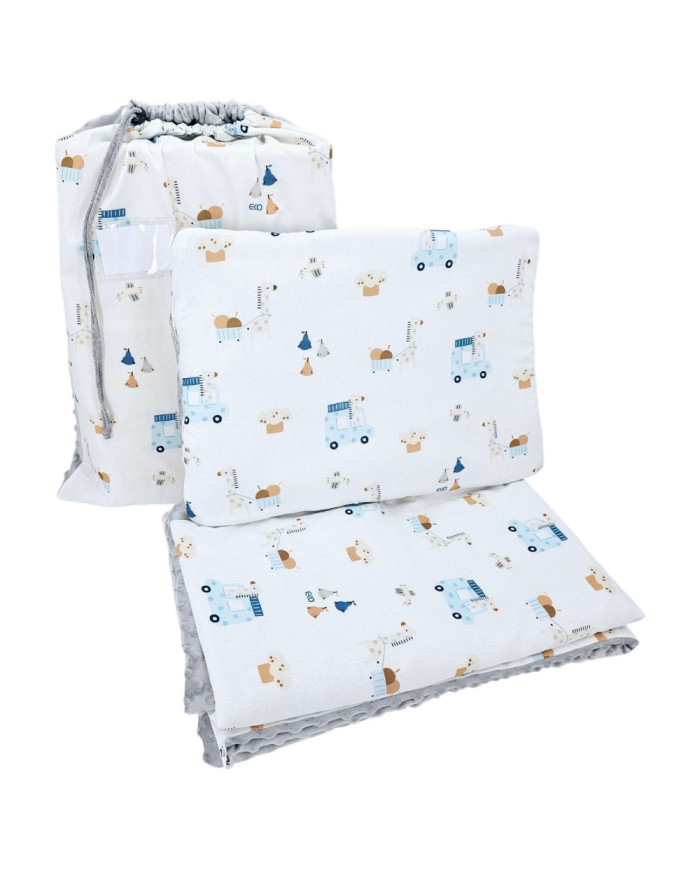 Pirmsskolas gultasveļas komplekts 100 x 135 cm ar maisiņu GIRAFFE Pirmsskolas gultasveļas komplekts 100 x 135 cm ar maisiņu GIRAFFE