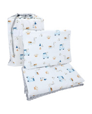 Ensemble de literie pour enfants d'âge préscolaire 100 x 135 cm avec sac GIRAFFE Ensemble de literie pour enfants d'âge préscolaire 100 x 135 cm avec sac GIRAFFE