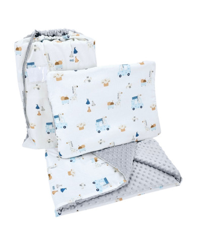 Ensemble de literie pour enfants d'âge préscolaire 100 x 135 cm avec sac GIRAFFE Ensemble de literie pour enfants d'âge préscolaire 100 x 135 cm avec sac GIRAFFE