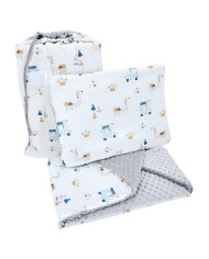 Pirmsskolas gultasveļas komplekts 100 x 135 cm ar maisiņu GIRAFFE Pirmsskolas gultasveļas komplekts 100 x 135 cm ar maisiņu GIRAFFE