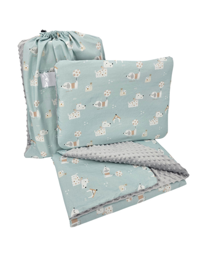 Ensemble de literie pour enfants d'âge préscolaire 100 x 135 cm avec sac DOGS Ensemble de literie pour enfants d'âge préscolaire 100 x 135 cm avec sac DOGS