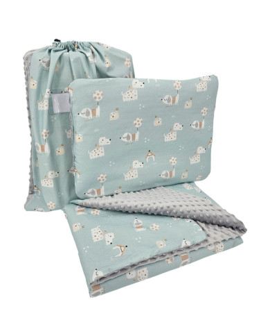 Ensemble de literie pour enfants d'âge préscolaire 100 x 135 cm avec sac DOGS Ensemble de literie pour enfants d'âge préscolaire 100 x 135 cm avec sac DOGS