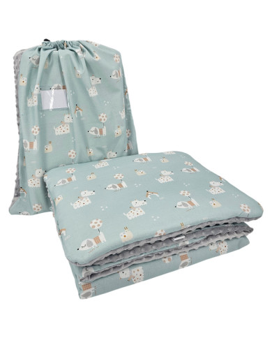 Ensemble de literie pour enfants d'âge préscolaire 100 x 135 cm avec sac DOGS Ensemble de literie pour enfants d'âge préscolaire 100 x 135 cm avec sac DOGS
