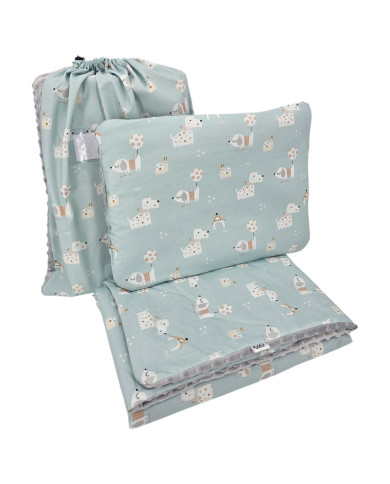 Ensemble de literie pour enfants d'âge préscolaire 100 x 135 cm avec sac DOGS Ensemble de literie pour enfants d'âge préscolaire 100 x 135 cm avec sac DOGS