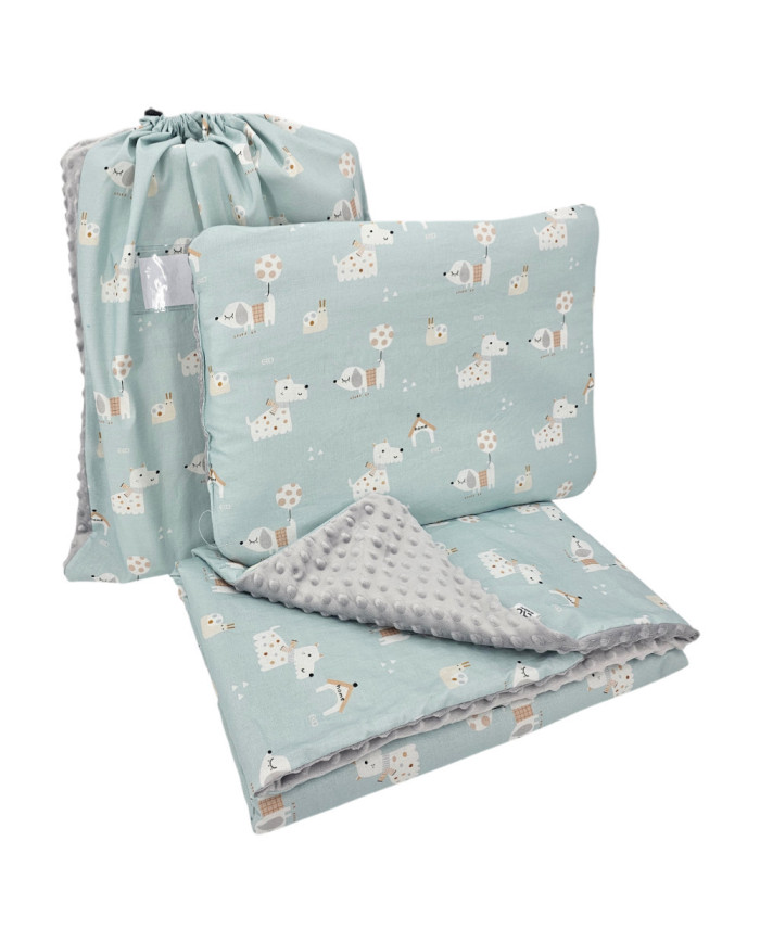 Ensemble de literie pour enfants d'âge préscolaire 100 x 135 cm avec sac DOGS Ensemble de literie pour enfants d'âge préscolaire 100 x 135 cm avec sac DOGS