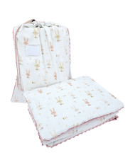 Ensemble de literie pour enfants d'âge préscolaire 100 x 135 cm avec sac BUNNY Ensemble de literie pour enfants d'âge préscolaire 100 x 135 cm avec sac BUNNY
