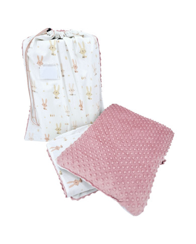 Ensemble de literie pour enfants d'âge préscolaire 100 x 135 cm avec sac BUNNY Ensemble de literie pour enfants d'âge préscolaire 100 x 135 cm avec sac BUNNY