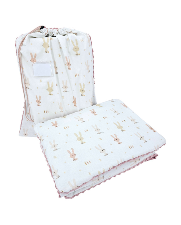 Ensemble de literie pour enfants d'âge préscolaire 100 x 135 cm avec sac BUNNY Ensemble de literie pour enfants d'âge préscolaire 100 x 135 cm avec sac BUNNY