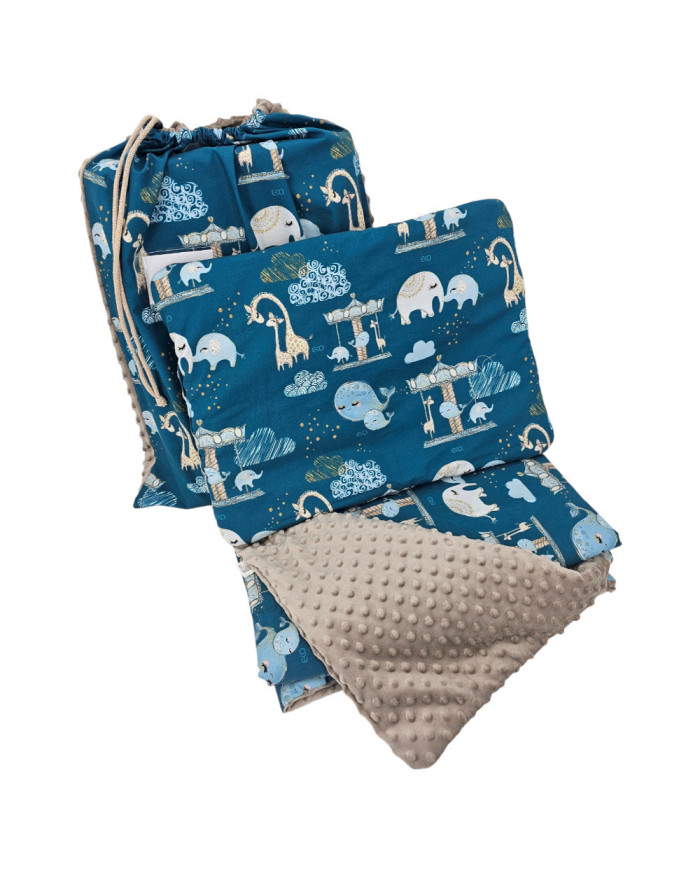 Vorschulbettwäsche Set 100 x 135 cm mit Tasche LUNA PARK Vorschulbettwäsche Set 100 x 135 cm mit Tasche LUNA PARK