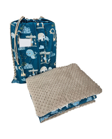 Ensemble de literie pour enfants d'âge préscolaire 100 x 135 cm avec sac LUNA PARK Ensemble de literie pour enfants d'âge préscolaire 100 x 135 cm avec sac LUNA PARK