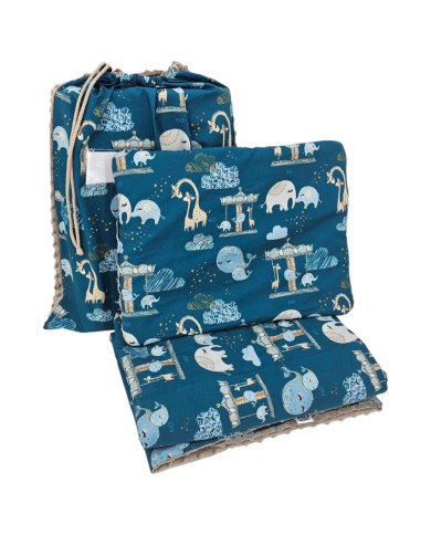 Ensemble de literie pour enfants d'âge préscolaire 100 x 135 cm avec sac LUNA PARK Ensemble de literie pour enfants d'âge préscolaire 100 x 135 cm avec sac LUNA PARK