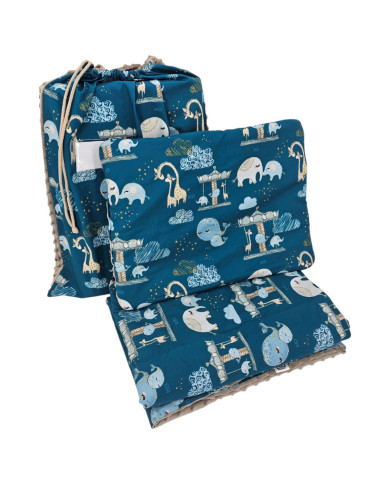Ensemble de literie pour enfants d'âge préscolaire 100 x 135 cm avec sac LUNA PARK Ensemble de literie pour enfants d'âge préscolaire 100 x 135 cm avec sac LUNA PARK