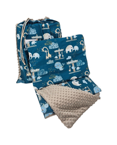 Ensemble de literie pour enfants d'âge préscolaire 100 x 135 cm avec sac LUNA PARK Ensemble de literie pour enfants d'âge préscolaire 100 x 135 cm avec sac LUNA PARK